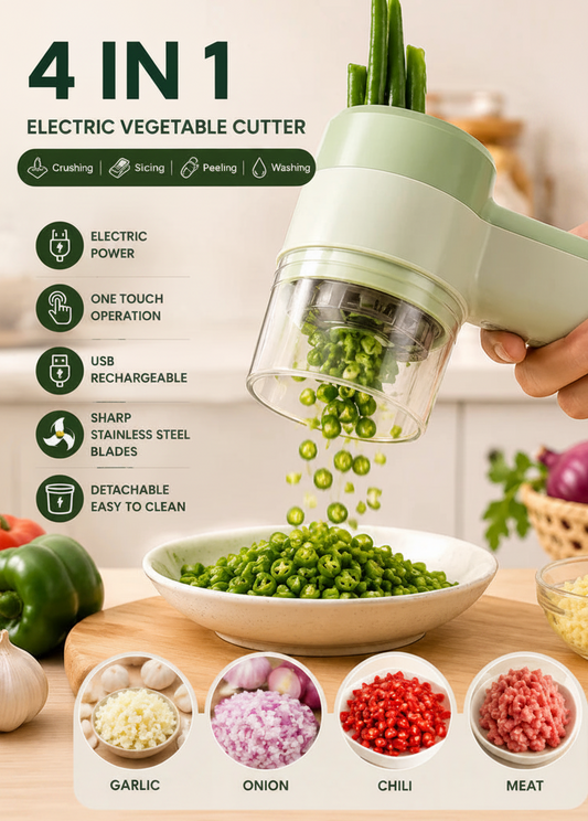4 IN 1 Electric Vegetable Cutter - No UAE Badge