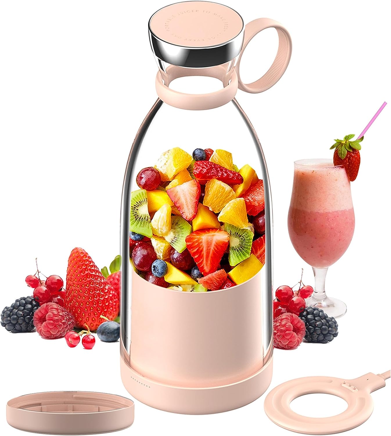 Portable USB Rechargeable Juicer Bottle – Fresh Juice Anytime