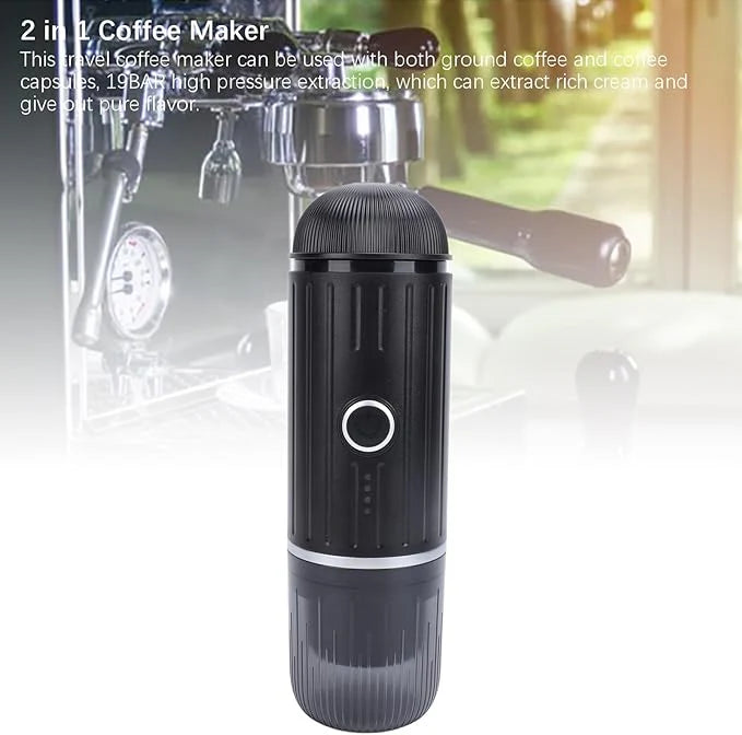 Compact Espresso Coffee Maker – Portable Mini Coffee Machine for Home, Office & Travel