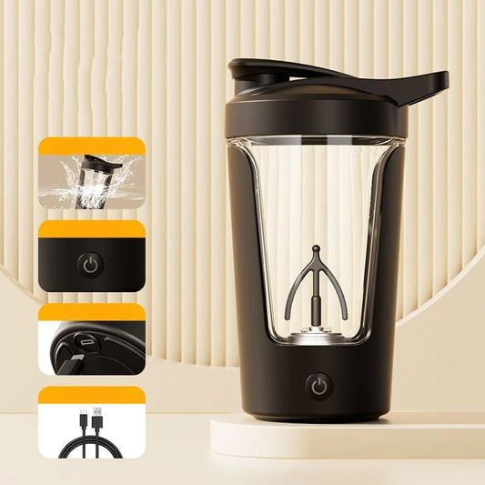 400ML Electric Protein Shaker Bottle – Automatic Self Mixing Cup for Gym, Milk & Coffee (1200mAh Rechargeable USB Blender)