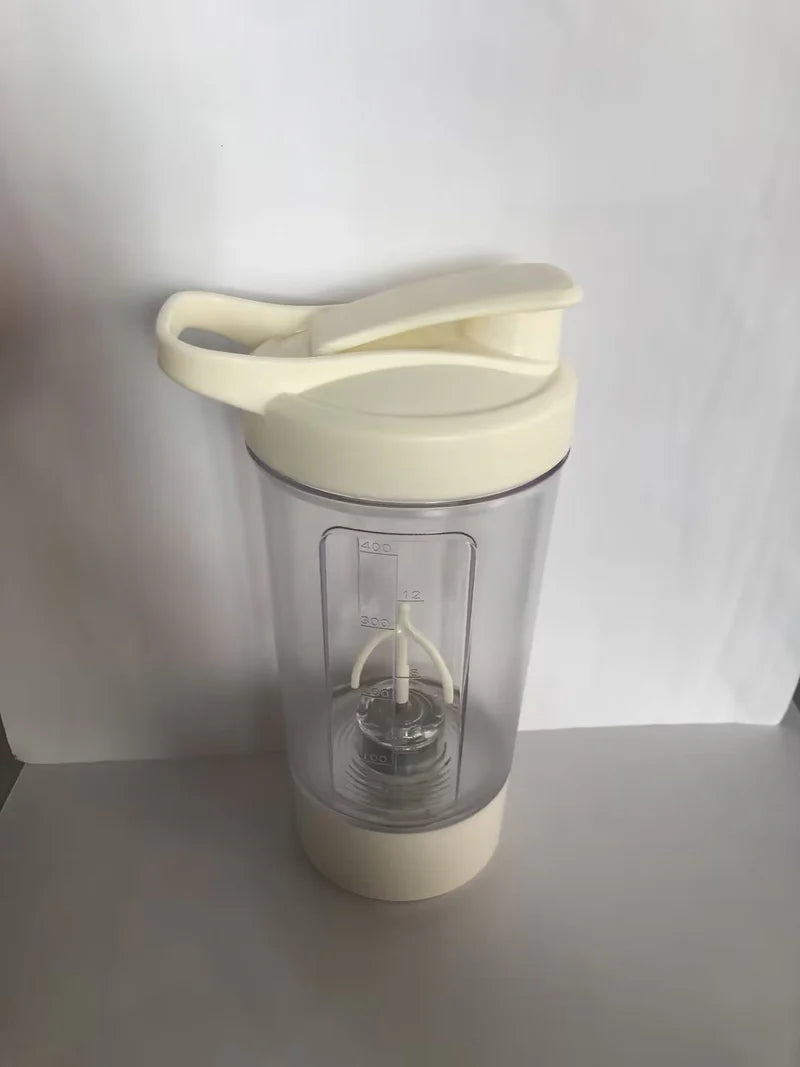400ML Electric Protein Shaker Bottle – Automatic Self Mixing Cup for Gym, Milk & Coffee (1200mAh Rechargeable USB Blender)