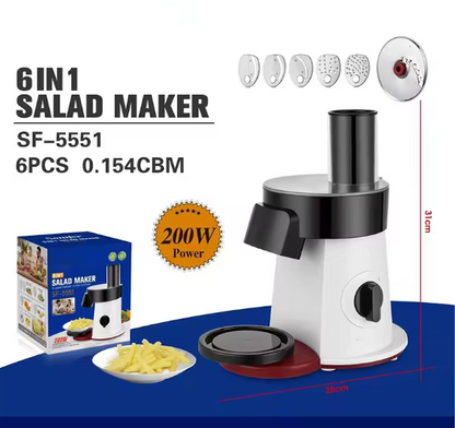 Sonifer 5-in-1 Electric Salad Maker – 200W Powerful Vegetable Slicer & Shredder
