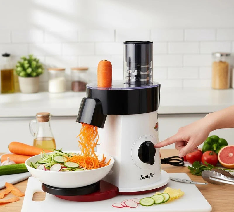 Sonifer 5-in-1 Electric Salad Maker – 200W Powerful Vegetable Slicer & Shredder